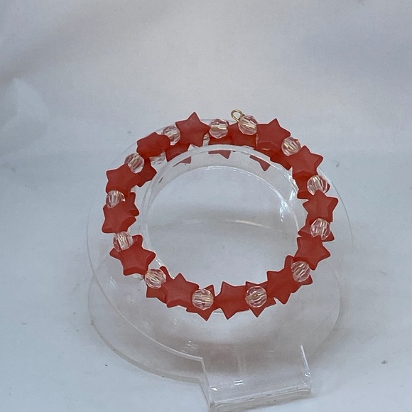 Handmade Star Beaded Wrap Around Bracelets, Wrap Bracelet, Memory Wire Bracelet - Picture 10 of 16